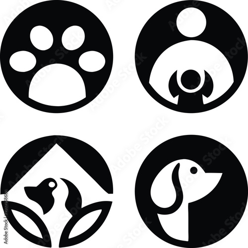 Outlined character icons representing pet owners with their beloved companions