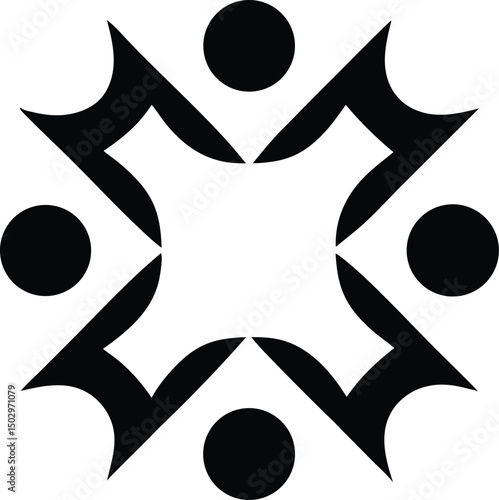Silhouette icon set of people breaking chains representing freedom and liberation
