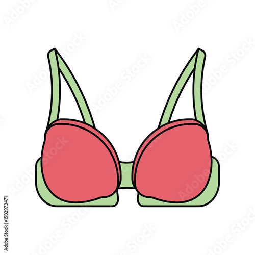 brassiere lineal color line icon with white background vector stock illustration