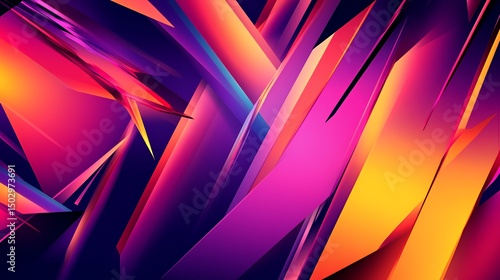 Abstract Colorful Geometric Shapes Design