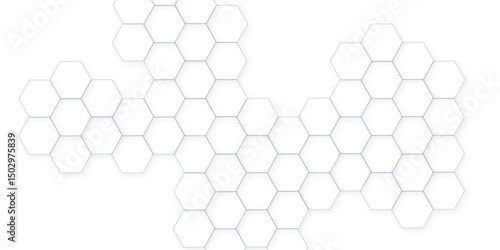 Abstract white background. Luxury white pattern with hexagons. abstract 3d hexagonal background. modern background with hexagons. Geometric mesh cell texture. modern futuristic wallpaper.