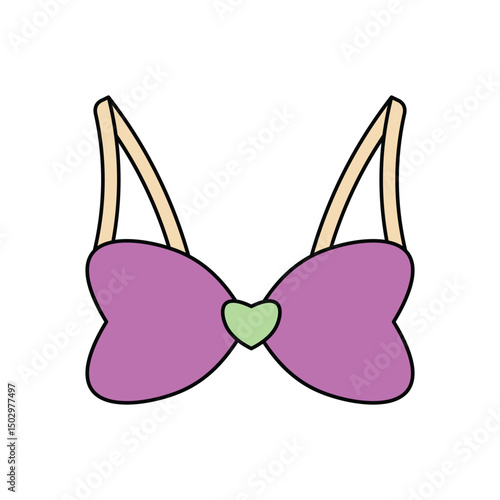brassiere lineal color line icon with white background vector stock illustration