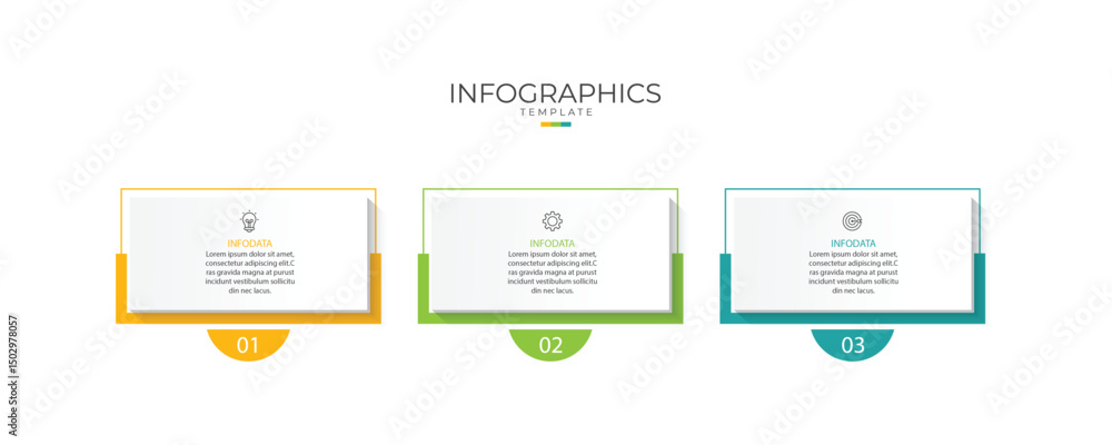 Design template for vector infographic labels with icons and 3 options or steps. Suitable for process diagrams, presentations, workflow layouts, banners, flow charts, and infographics. Design template for vector infographic labels with icons and 3 options or steps. Suitable for process diagrams, presentations, workflow layouts, banners, flow charts, and infographics.