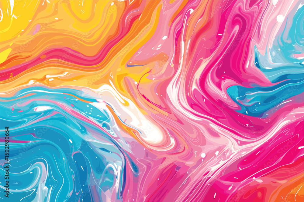 Obraz premium Abstract Beauty of Art Ink Paint Explode Colorful Fantasy Spread. It is a Mixture on Milk a Chemical reaction when you added soup in milk. Nature is doing this itself.