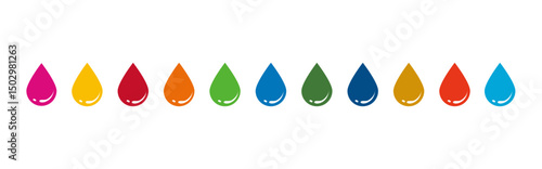 カラフルな雫模様