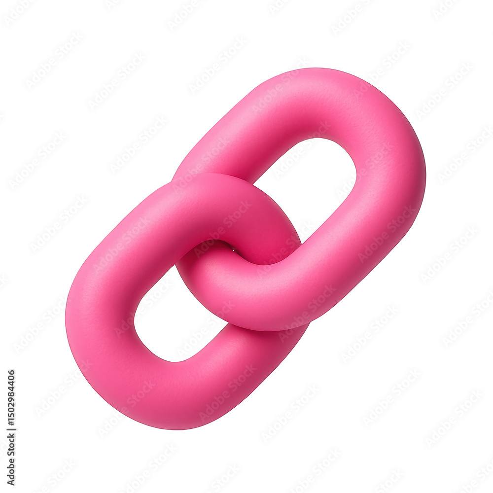 Pink Chain Links 3D Render Pink Chain Links 3D Render