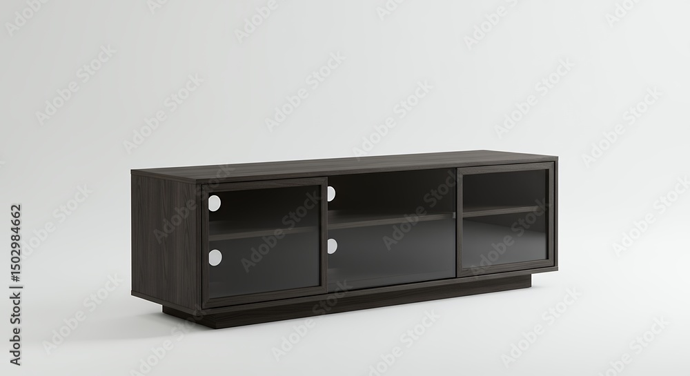 Modern tv stand in dark gray color Modern tv stand in dark gray color