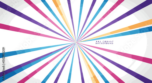 Create a kinds of colorful shiny starburst background. Vector illustration with white background .