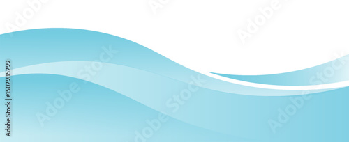Abstract blue waves background, minimal waves design concept