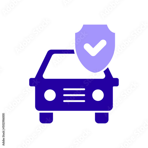 Icon a car insurance, isolated against a clean background.