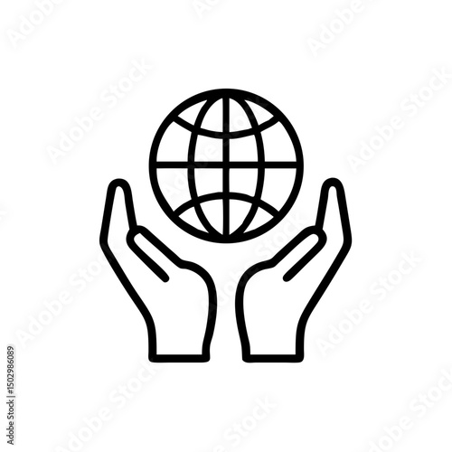Globe terrestre dans les mains PNG