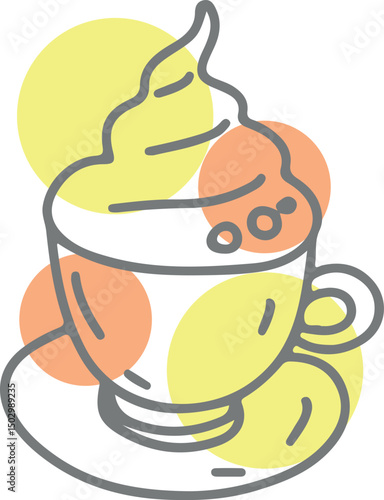 Coffee drawing, engraving, ink, line art, vector	