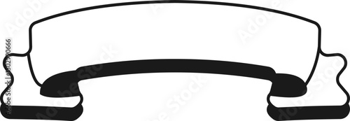 Handdrawn Ribbon label