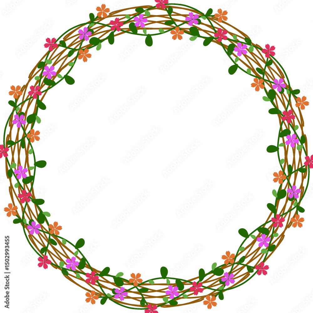 Fototapeta premium wreath of flowers