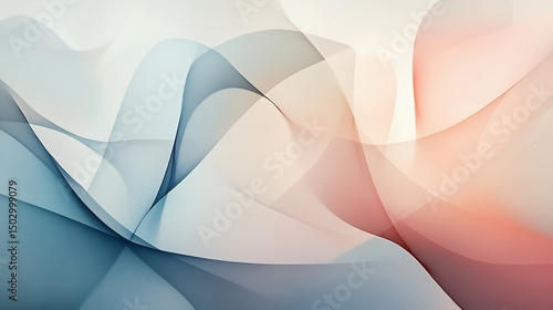 Abstract Pastel Waves Flowing Gently