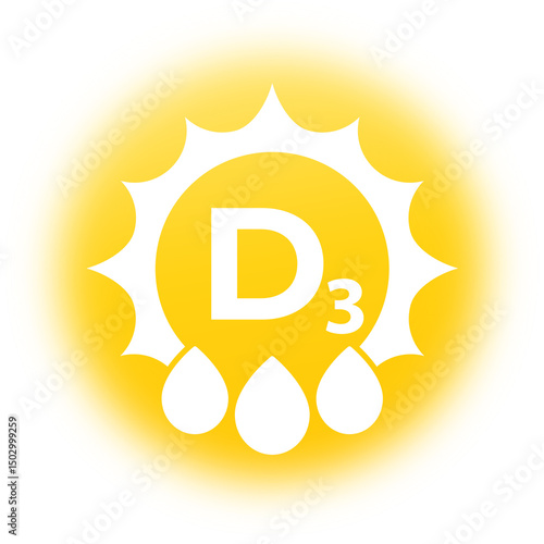 d3 vitamin icon, png design