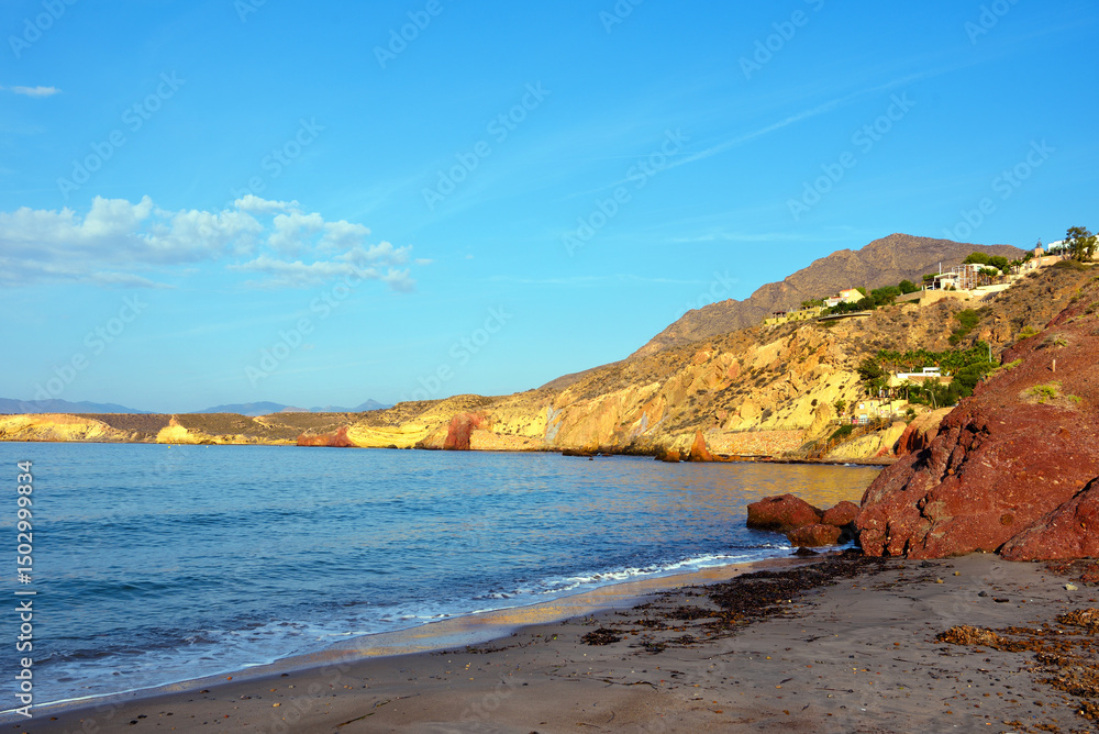 Fototapeta premium stretch of coast near bolnuevo murcia spain 