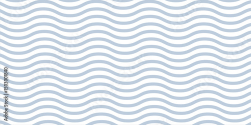Seamless Wave Pattern, Hand drawn water sea vector background. Wavy beach print, curly grunge paint lines, watercolor stripes