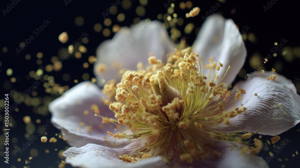 Macro Video Frame Showing Nectar and Pollen Blend Macro Video Frame Showing Nectar and Pollen Blend