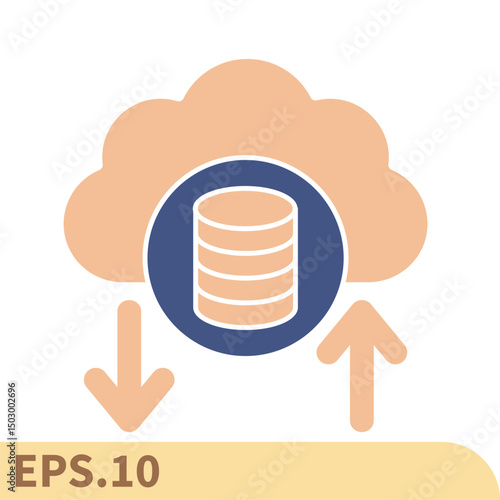 cloud storage icons  symbol vector elements for infographic web