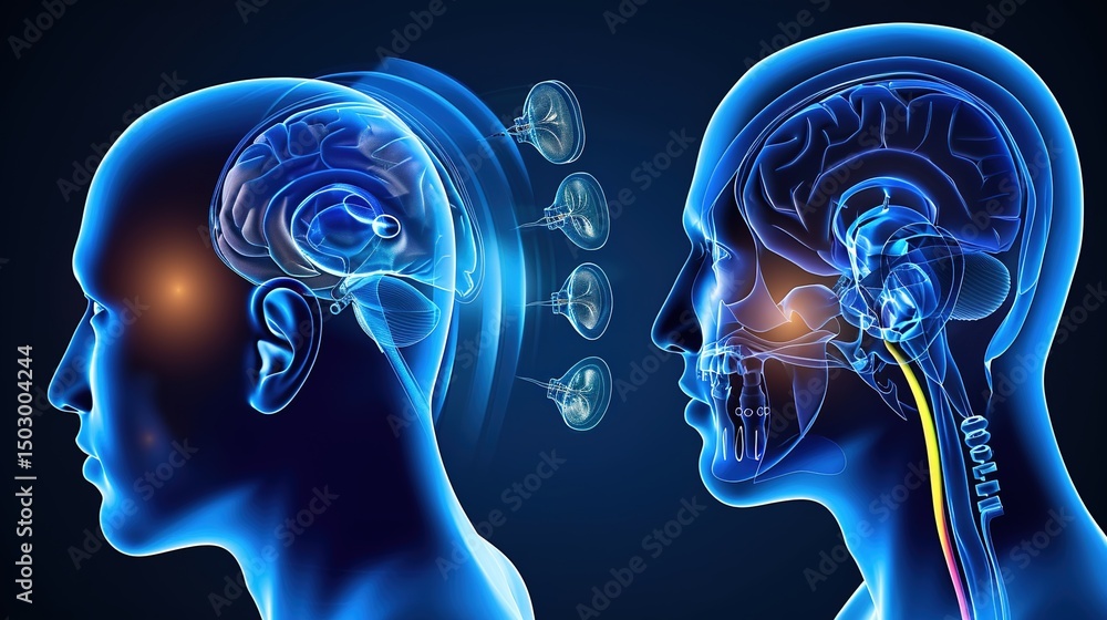 Obraz premium Neural Tinnitus: Decoding Central Nervous System Origins, Neuroplasticity, and Holistic Management Approaches