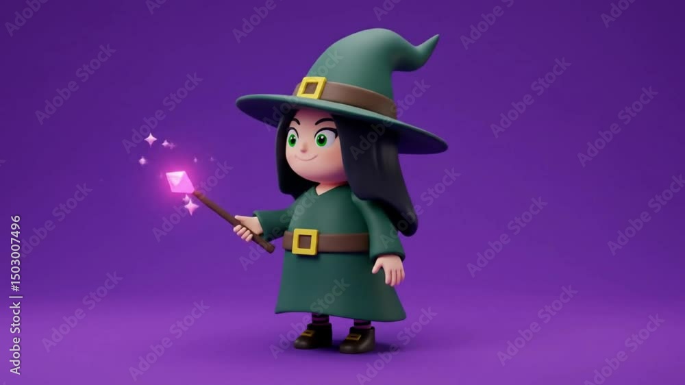Adorable 3D Cartoon Witch Animation Magical Spells and Enchanting Adventures Adorable 3D Cartoon Witch Animation Magical Spells and Enchanting Adventures