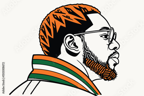 Stylish Man Vector Portrait – Modern Urban Art Illustration