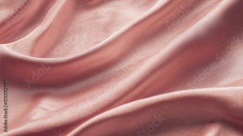Soft Draped Pink Fabric Showing Texture and Waves