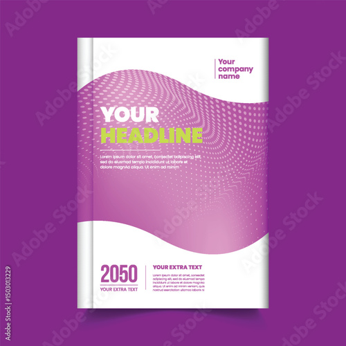 Corporate Book Cover Design, Brochure cover, Annual Report, Magazine cover, Poster or Flyer layout template, geometric shape  with space for text vector template background