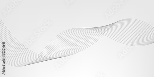 Abstract vector background with black wavy lines. EPS10