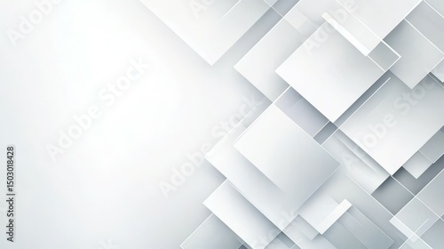 Wallpaper Mural Abstract Geometric Composition: An artistic blend of layered, three-dimensional squares and rectangles creates a modern abstract design. Torontodigital.ca