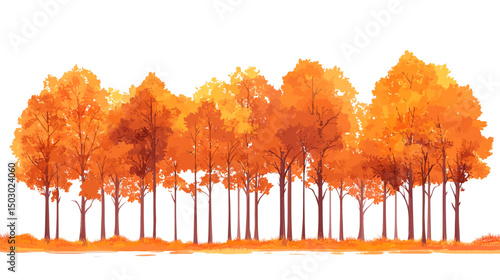 Autumnal trees horizontal image