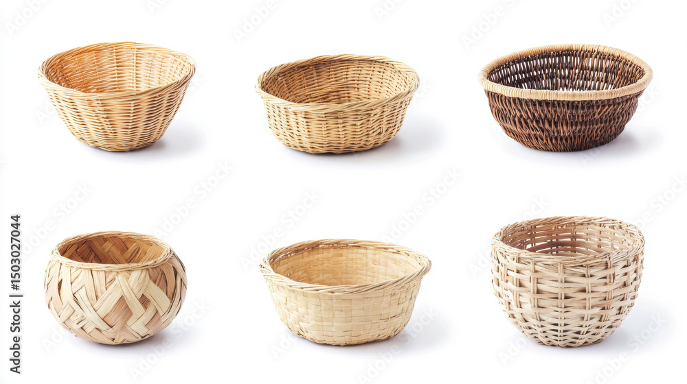 Collection of basket on white background. Isolated on pure white. Collection of basket on white background. Isolated on pure white.