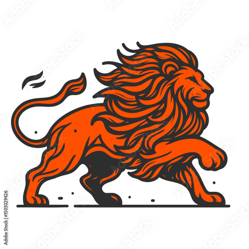 Wallpaper Mural Majestic Lion: Wild Cat Vector Graphic Torontodigital.ca