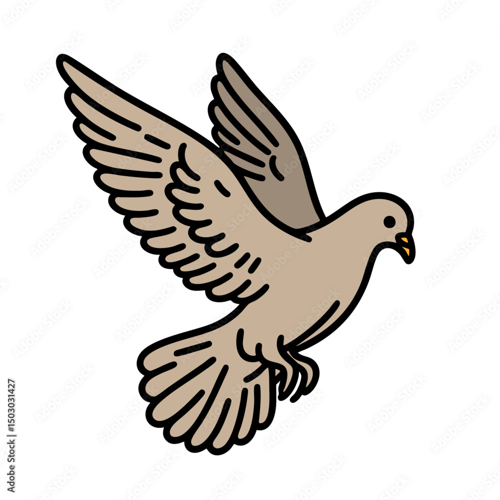 Obraz premium Elegant Dove in Flight: Symbol of Peace and Hope