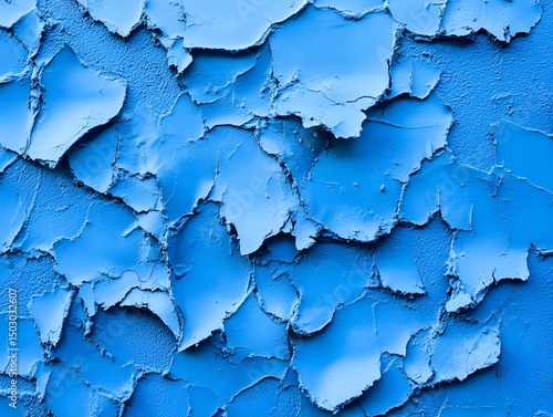 Modern Abstract Backdrop Featuring Blue Tones and Patterned Surface, old blue wall