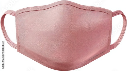 Plain light pink fabric face mask