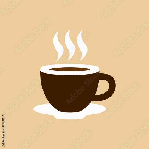 Steaming mug of black coffee surrounded by books and autumn leaves in soft lighting