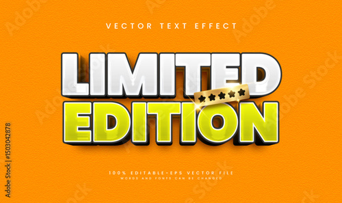 Limited edition, editable vector text effect. Modern and  premium concept.