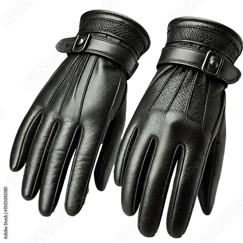 Leather golves on transparent background