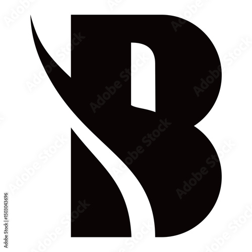 BLACK LETTER B LOGO VECTOR WI...