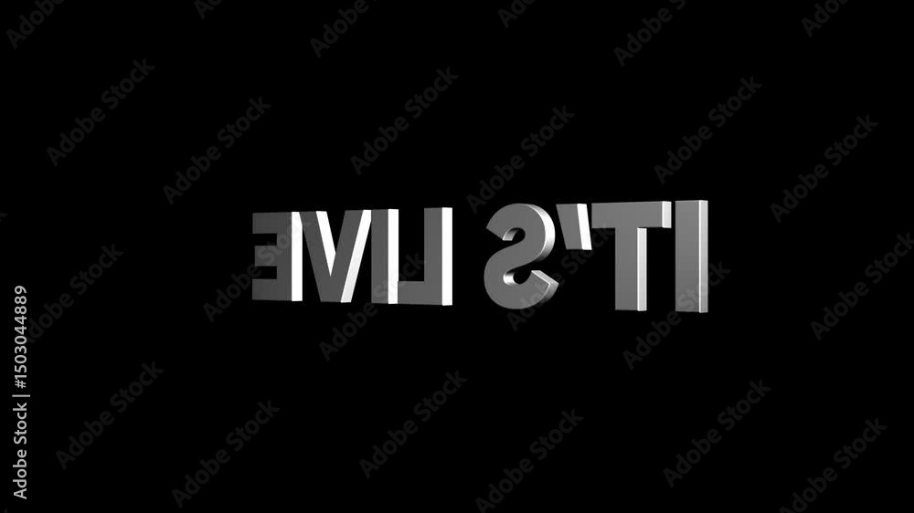 it's live 3D text loop word on black green 4K animation. seamless effect for trailer, sales and title poster banner. it is live. it's live now it's live 3D text loop word on black green 4K animation. seamless effect for trailer, sales and title poster banner. it is live. it's live now