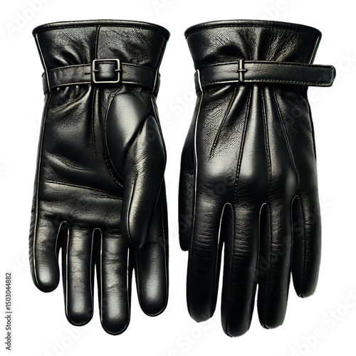 Leather golves on transparent background