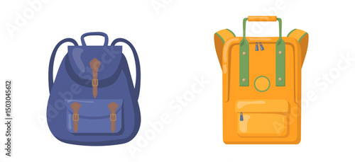 School backpacks set Colorful bags for primary school students