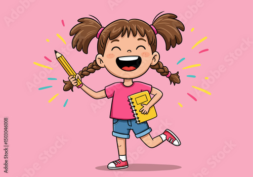 Smiling child illustration