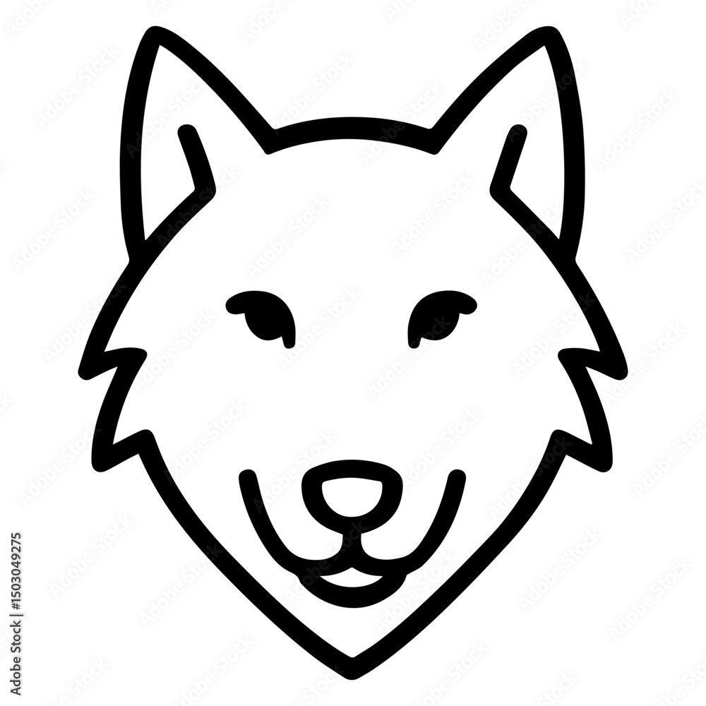 wolf face icon on white background vector
Vector line icon animals wolf face icon on white background vector
Vector line icon animals