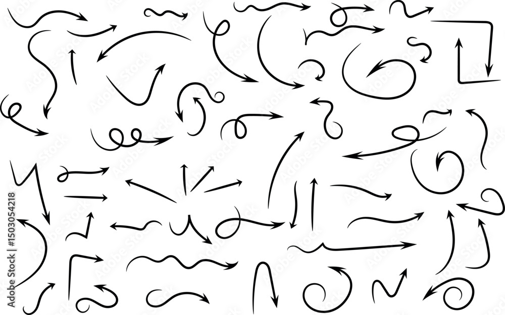 Minimal abstract line art with curved squiggles Minimal abstract line art with curved squiggles