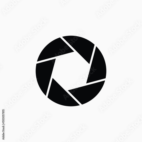 Camera shutter icon design vector template