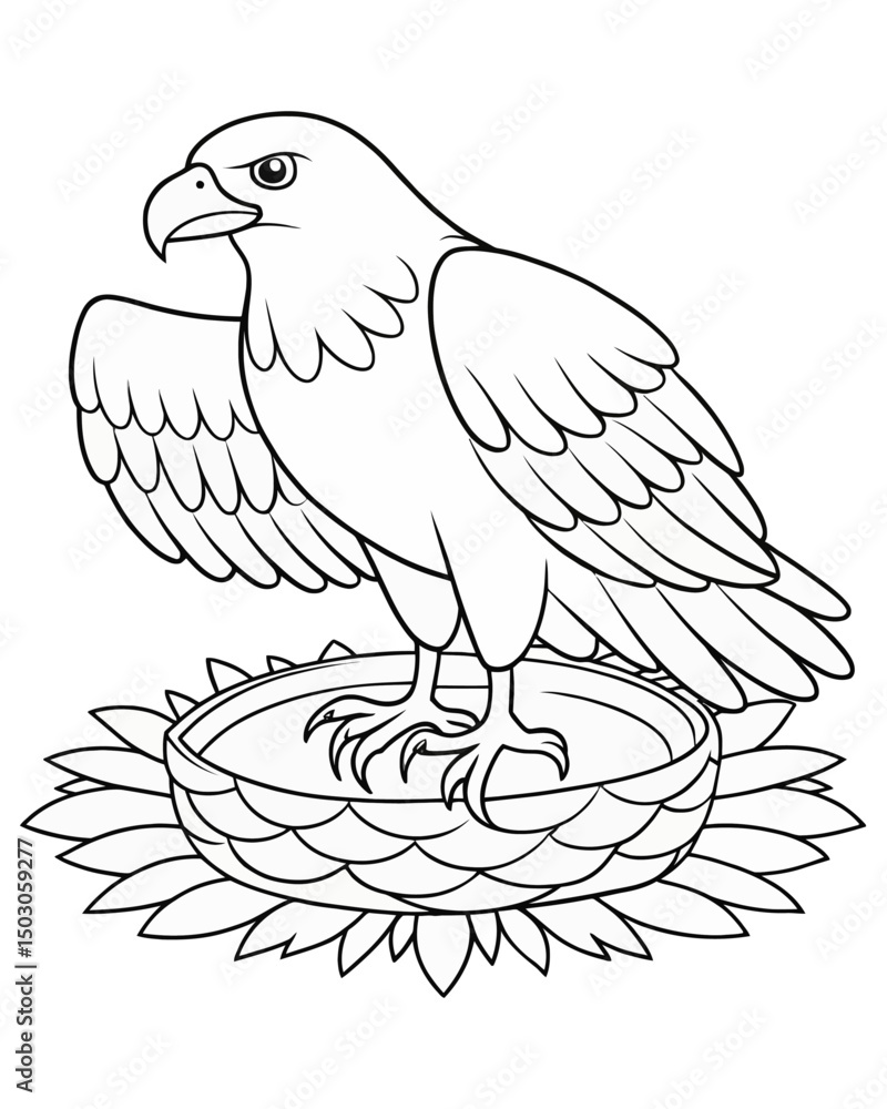 Fototapeta premium eagle coloring pages for kids