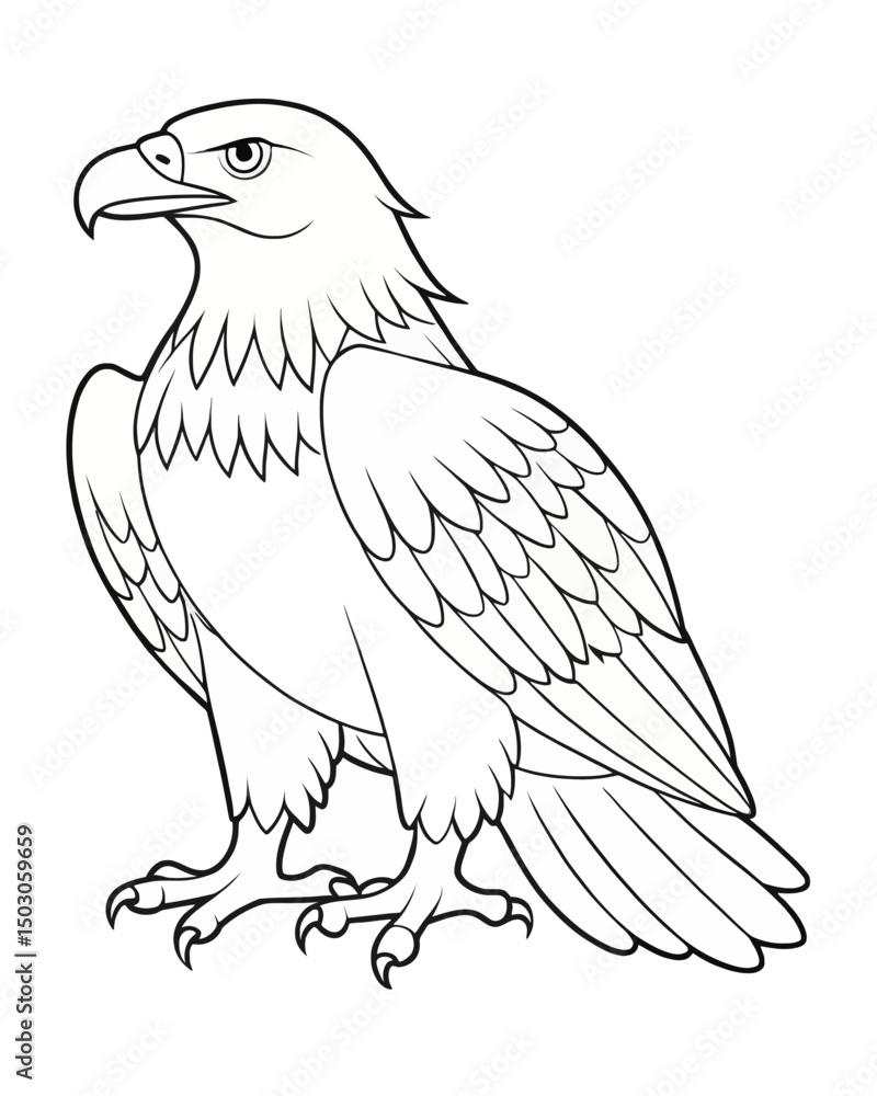 Fototapeta premium eagle coloring pages for kids